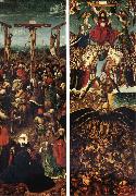 EYCK, Jan van Crucifixion and Last Judgment oil painting reproduction
